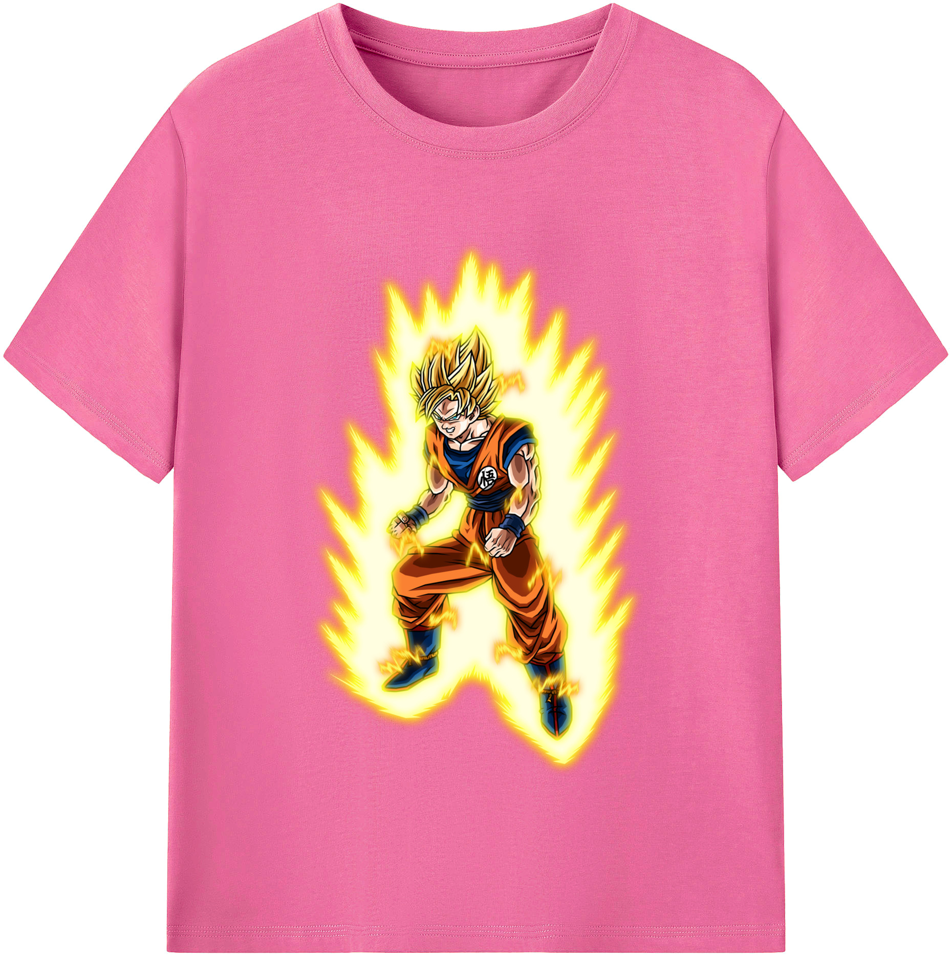 （画像用） ドラゴンボール 孫悟空（そん ごくう）Son Goku カカロット DRAGON BALL Kakarotto レディースカジュアルプリントTシャツ（綿100％）